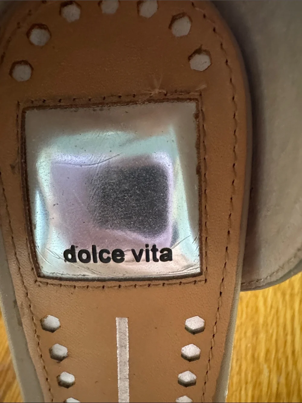 Dolce Vita Two-Tone Pointed-Toe Ankle-Strap Heels - Picture 2 of 8